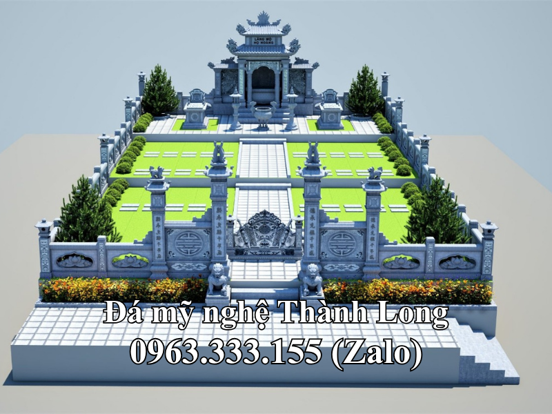 Bản vẽ thiết kế khu lăng mộ đá - Mẫu 03